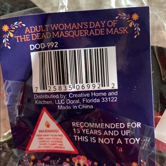 X2 Masquerades Day of the Dead Costume 🎭 Mardi Gras eye masks plus bonus - Picture 4 of 14